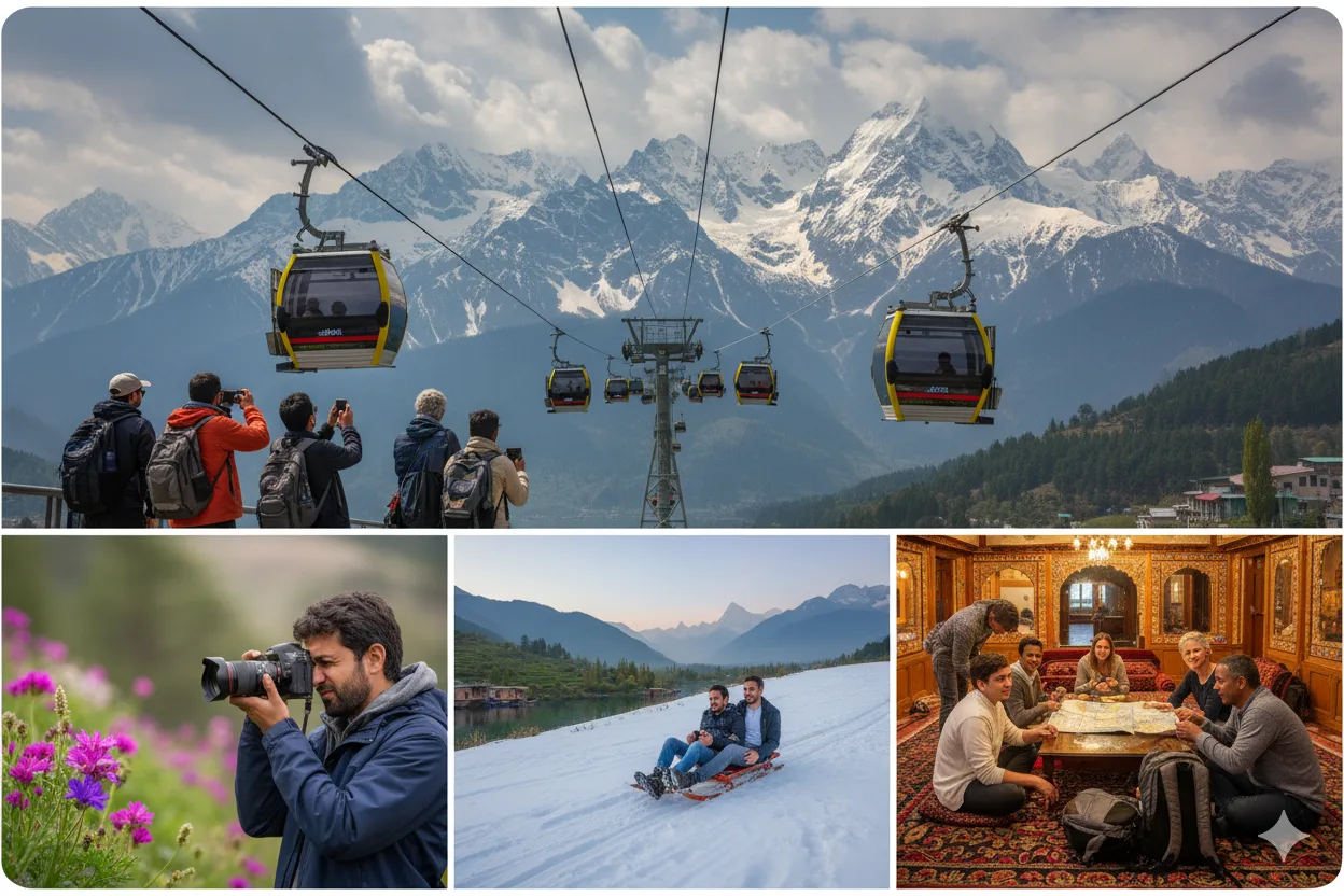 Day 2: Gulmarg Adventure â€“ Gondola Phase 1, Snow Play Zone for Kids, Cafeteria Lunch with High Chairs & Baby Food Options