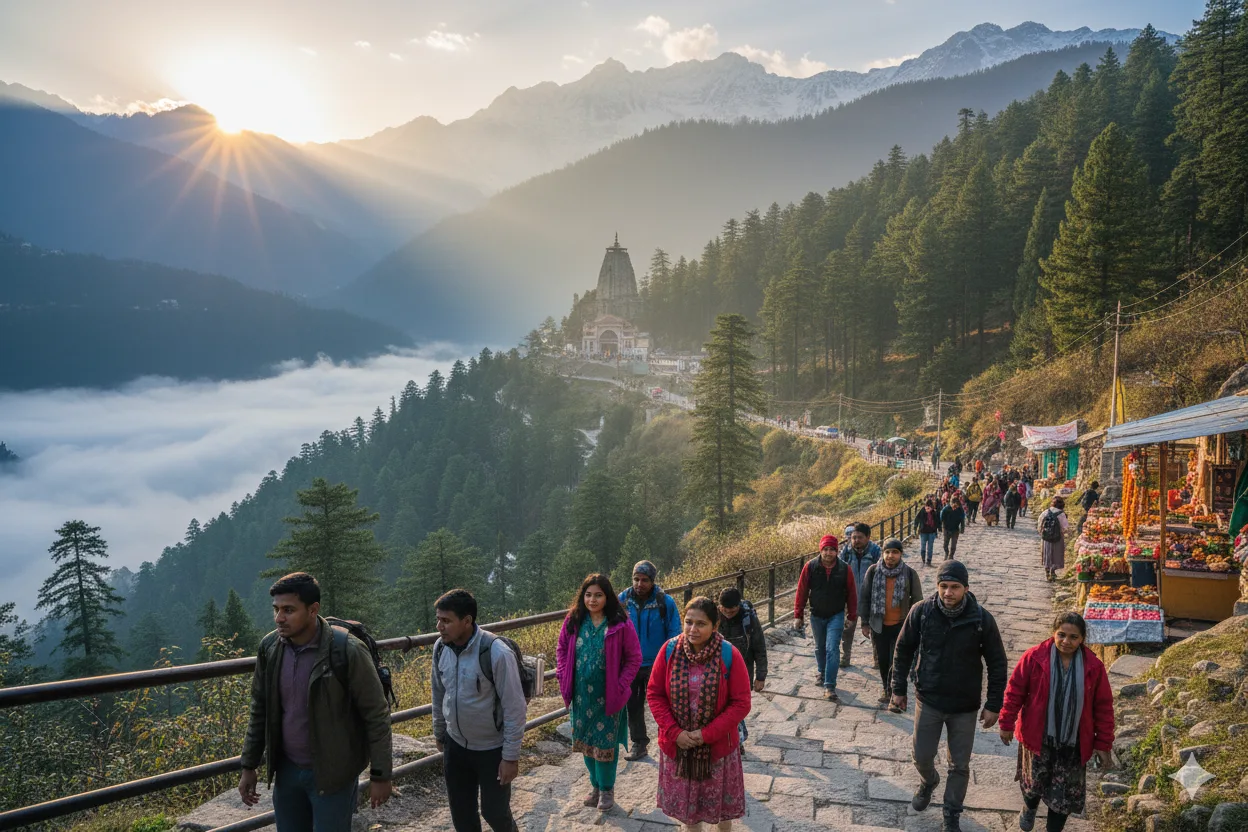 Day 5: Journey to Katra â€“ Drive to Katra, Vaishno Devi Temple Visit, Darshan, Spiritual Stay in Katra