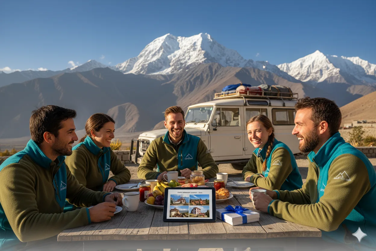 Day 8: Departure from Leh â€“ Last Views of Stok Kangri, Airport Transfer, Memory Album Gift, Lifetime Himalayan Memories