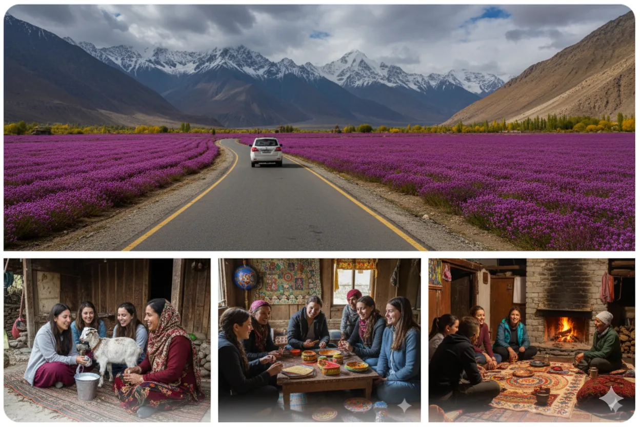 Day 3: Sonamarg Valley & Village Homestay â€“ Scenic Drive, Nomadic Family Visit, Traditional Lunch, Afternoon Craft Demo, Overnight in Village Home