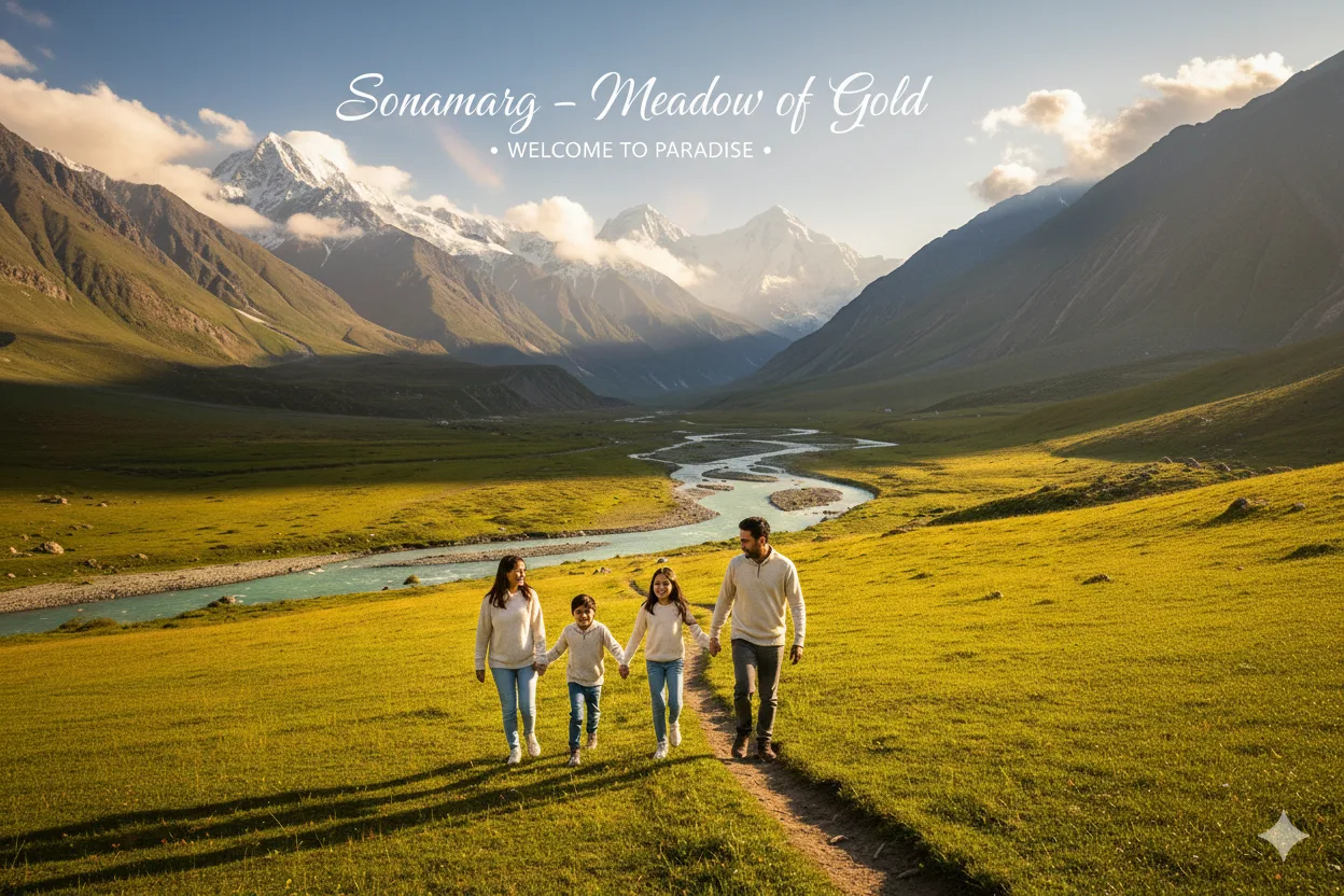 Day 3: Sonamarg Day Trip â€“ Golden Meadow Picnic, Thajiwas Glacier, Strawberry Valley for Couples