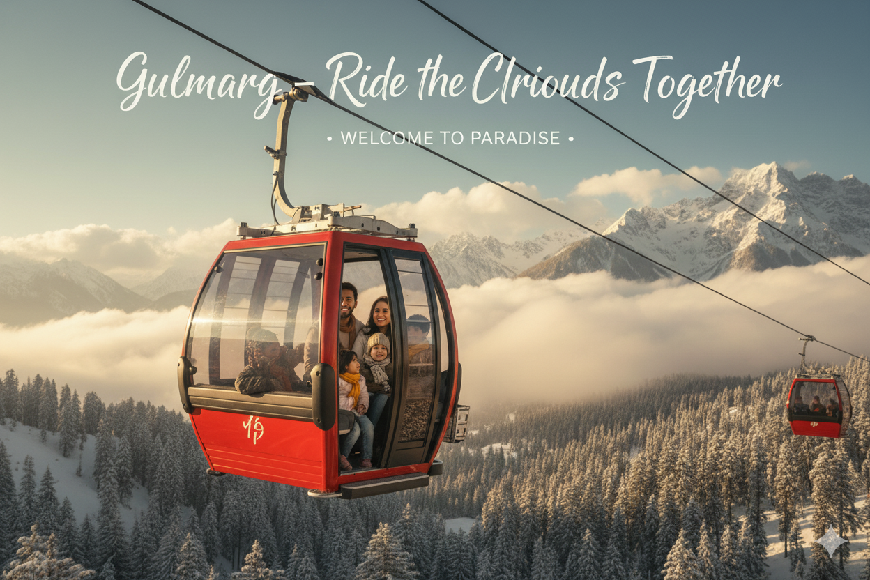 Day 2: Gulmarg Gondola Ride â€“ Worldâ€™s Second Highest Cable Car, Snow Activities, Alpine Views for Couples